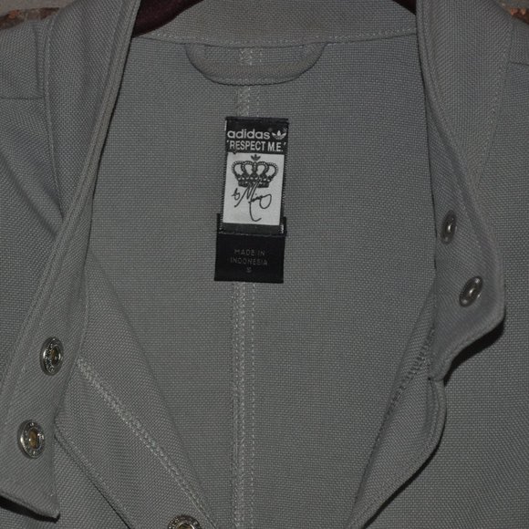 Adidas Gold Crown, 'RESPECT ME' by Missy Elliott Military Grey Track Jacket S - Picture 8 of 8
